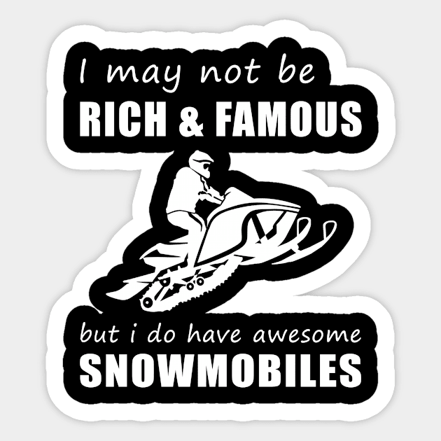 Snowmobile Enthusiast's Humorous Delight T-Shirt Sticker by MKGift